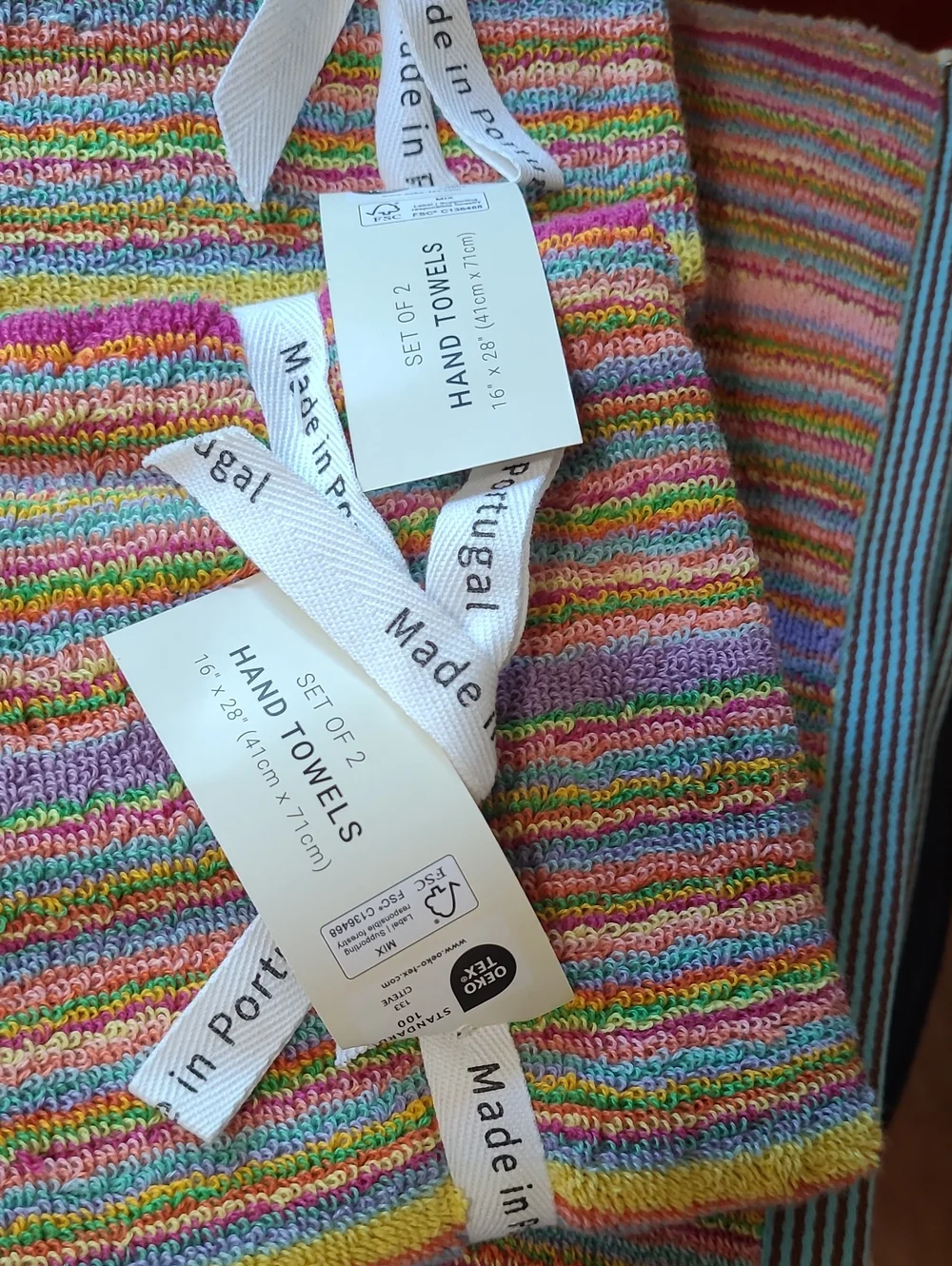 Rachel Zoe Rainbow Stripe Bath Towel Set